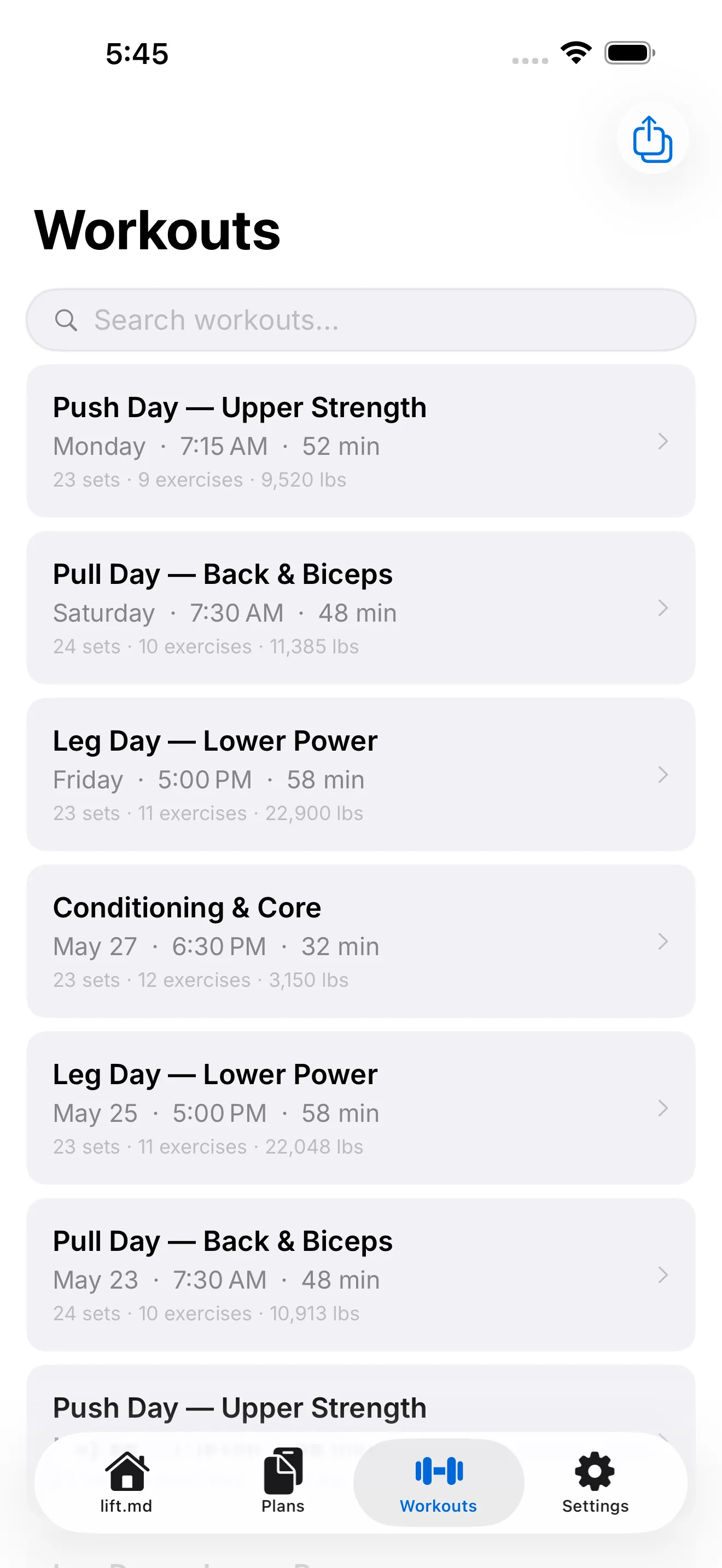 lift.md workout history