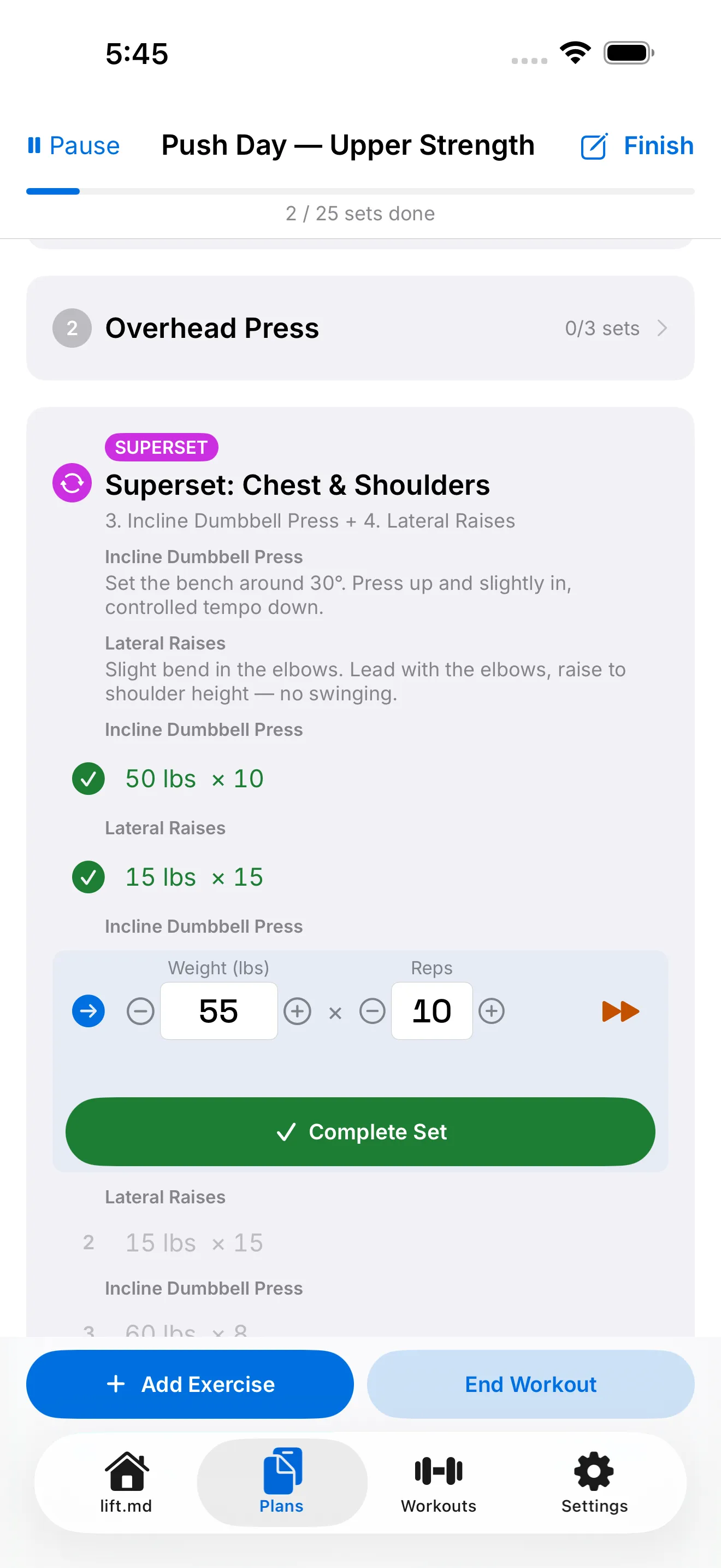lift.md active superset view